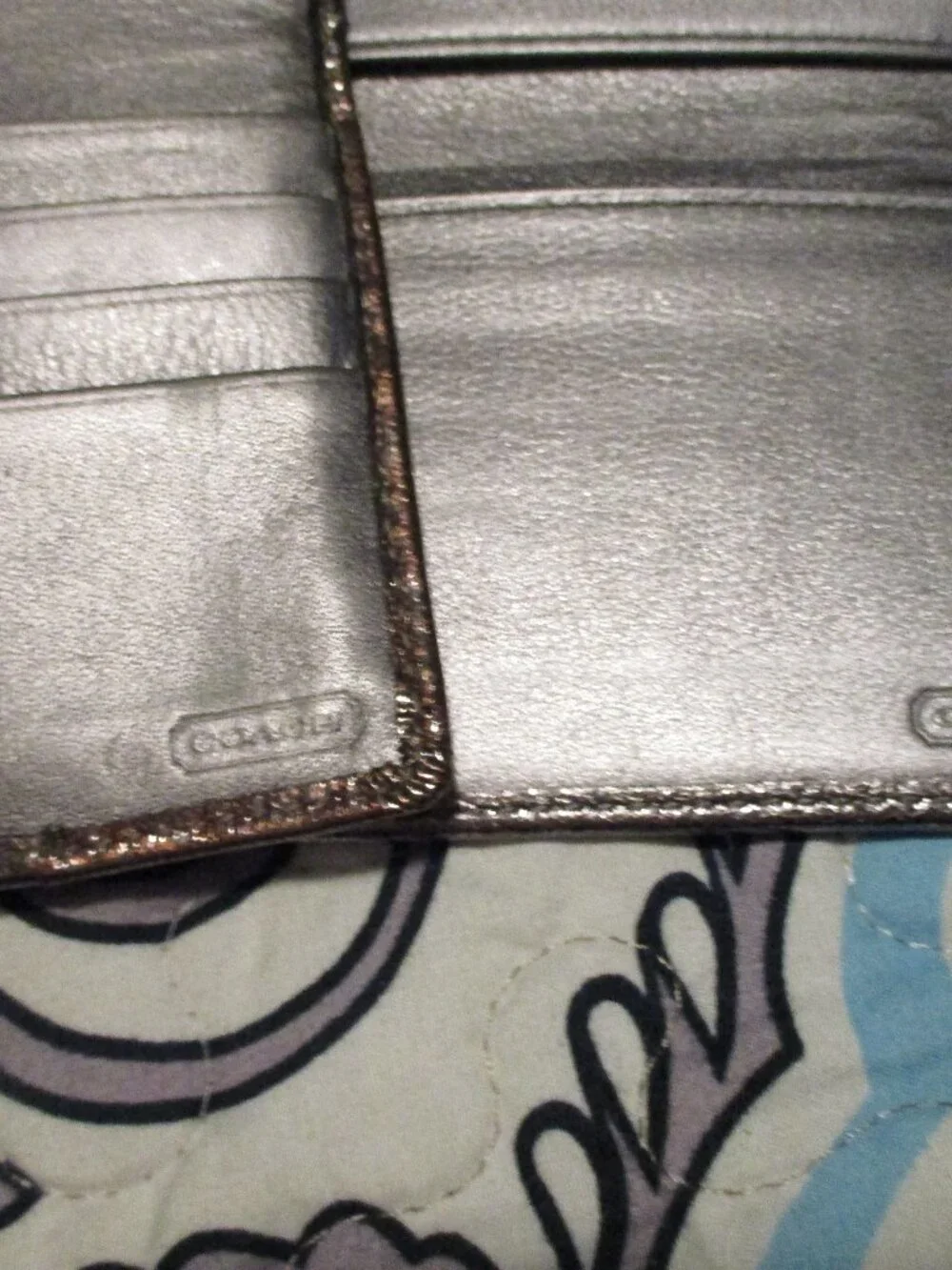 Coach Est 1941 Madison Luxury Rose Gold Trifold Wallet & Checkbook Metallic